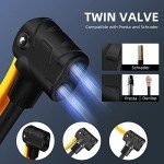 TOOLITIN Bike Pump Portable Floor Bicycle Tires Air Pumps with Presta and Schrader,Multifunctional Ball Needle, for Mountain and Road Bikes Tires, Ball Pump