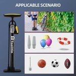 TOOLITIN Bike Pump Portable Floor Bicycle Tires Air Pumps with Presta and Schrader,Multifunctional Ball Needle, for Mountain and Road Bikes Tires, Ball Pump