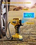 KeenPower Tire Inflator Portable Air Compressor - 2X Faster - 21V Rechargeable Battery Powered Handheld 160PSI Tire Inflator, Dual Power Supply Modes, Air Pump for Car Motorcycle E-Bike