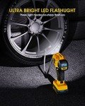 KeenPower Tire Inflator Portable Air Compressor - 2X Faster - 21V Rechargeable Battery Powered Handheld 160PSI Tire Inflator, Dual Power Supply Modes, Air Pump for Car Motorcycle E-Bike