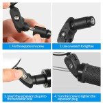 Handlebar Bike Mirrors, 1pcs HD Bicycle Rearview Mirror, Adjustable Handlebar Mounted Convex Mirror with Allen Wrench, for Mountain Road Bikes (1 Mirrors)