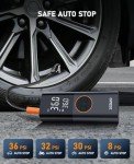 ZGZUXO Tire Inflator Portable Air Compressor - 150PSI Fast Cordless Air Pump for Car Tires, Bike Tire Pump with Digital Pressure Gauge, LED Light for Cars, Bicycles, Balls and More