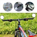 Handlebar Bike Mirrors, 1pcs HD Bicycle Rearview Mirror, Adjustable Handlebar Mounted Convex Mirror with Allen Wrench, for Mountain Road Bikes (1 Mirrors)