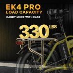 CBVELO 1000W Folding Electric Bike, 48V 20AH Large Removable Battery E Bike, 30+MPH, 80 Miles Max Range, 20" Fat Tire Electric Bike for Adults, Adult Electric Bicycles for Long Commutes