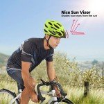 Basecamp Bike Helmet for Men Women with LED Safety Light Removable Sun Visor Lightweight Bicycle Helmet Adjustable Breathable Mountain & Road Cycling Helmets for Adult (BC-10)