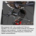 EUROBIKE HY XC550 Road Bike,21 Speed Road Bicycle for Adults Men and Women,Disc Brake 700C Race Bike for Beginner to Intermediate Bicycle Riders(54cm-32 Spoke)
