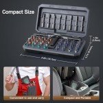 Bomivoi 42 in 1 Magnetic Screwdriver Set, DIY Ratchet Screwdriver Set, Multi Bit Magnetic Drive Set with Detachable Ratchet Handle, Portable Compact Repair Tool Kit for Furniture Computer Bicycle Gray