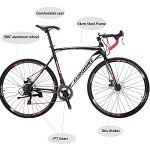 EUROBIKE Road Bike,21 Speed Bicycle with Disc Brake,700C Wheels Road Bikes for Men or Women,54cm Frame for Adult Cycling Bicycle…(Aluminium Rims 1, 54cm)
