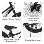 Glerc Mars Kids Mountain Bike, 24 Inch Fat Tire Bike for Teen Ages 8-14 Year Old, Bicycle with 2.8-Inch Wide Tires and 6 Speed Drivetrain, Disc Brakes