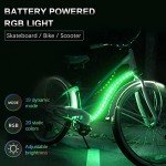 DANCRA Bike Lights LED Bicycle Frame Light for Night Riding, 2.62ft×2 Waterproof Strip Light Battery Powered with RGB Color, Bright Decoration Lights for Scooter,Trike,Bike Lighting Accessories