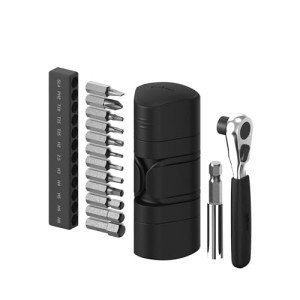 BONE Bike Portable Tool Kit Lite, 12-in-1 Mini Bicycle Repair Capsule, Scratch-Free & Waterproof Silicone Bag for Emergency Maintenance, Cycling Accessory with Ratchet Wrench for Biking & Home Repair