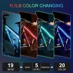 DANCRA Bike Lights LED Bicycle Frame Light for Night Riding, 2.62ft×2 Waterproof Strip Light Battery Powered with RGB Color, Bright Decoration Lights for Scooter,Trike,Bike Lighting Accessories
