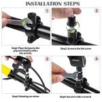 Handlebar Bike Mirror, HD Blast-Resistant, Adjustable Rotatable Rearview Bicycle Mirror (2PCS) (Fan)