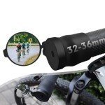 Arkham Bicycle Mirror for Handlebars, Mini Rear View Mirror Foldable Rubber Mounting Sleeve for Handlebars, Handlebar End Mirror 360° Rotating Universal Bicycle Mirror for Mountain Bike Handlebar