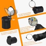 Arkham Bicycle Mirror for Handlebars, Mini Rear View Mirror Foldable Rubber Mounting Sleeve for Handlebars, Handlebar End Mirror 360° Rotating Universal Bicycle Mirror for Mountain Bike Handlebar