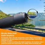Arkham Bicycle Mirror for Handlebars, Mini Rear View Mirror Foldable Rubber Mounting Sleeve for Handlebars, Handlebar End Mirror 360° Rotating Universal Bicycle Mirror for Mountain Bike Handlebar