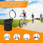 Arkham Bicycle Mirror for Handlebars, Mini Rear View Mirror Foldable Rubber Mounting Sleeve for Handlebars, Handlebar End Mirror 360° Rotating Universal Bicycle Mirror for Mountain Bike Handlebar