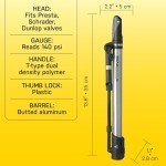 Topeak Road Morph G Bike Pump with Gauge, Black/Silver, 13.8” x 2.2” x 1.1”, TRP-3G