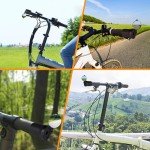 Arkham Bicycle Mirror for Handlebars, Mini Rear View Mirror Foldable Rubber Mounting Sleeve for Handlebars, Handlebar End Mirror 360° Rotating Universal Bicycle Mirror for Mountain Bike Handlebar