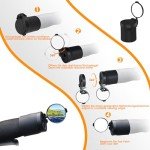 Arkham Bicycle Mirror for Handlebars, Mini Rear View Mirror Foldable Rubber Mounting Sleeve for Handlebars, Handlebar End Mirror 360° Rotating Universal Bicycle Mirror for Mountain Bike Handlebar