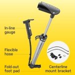 Topeak Road Morph G Bike Pump with Gauge, Black/Silver, 13.8” x 2.2” x 1.1”, TRP-3G