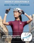 ROCKBROS Bike Helmet Mirror 5.5cm HD Mirror, Flexible Frame, Detachable Design, MTB Helmet Mirror for Bicycle Cycling Helmet, Bike Accessoires