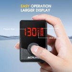 ACRUNU 130PSI Mini Electric Bike Pump with LED Display – Portable Rechargeable Air Pump for Bicycle, Motorcycle, Basketball (Schrader & Presta Valve), Auto Stop, Overheat Protection