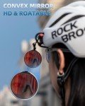 ROCKBROS Bike Helmet Mirror 5.5cm HD Mirror, Flexible Frame, Detachable Design, MTB Helmet Mirror for Bicycle Cycling Helmet, Bike Accessoires