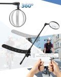ROCKBROS Bike Helmet Mirror 5.5cm HD Mirror, Flexible Frame, Detachable Design, MTB Helmet Mirror for Bicycle Cycling Helmet, Bike Accessoires