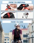 ROCKBROS Bike Helmet Mirror 5.5cm HD Mirror, Flexible Frame, Detachable Design, MTB Helmet Mirror for Bicycle Cycling Helmet, Bike Accessoires