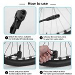 Hycline Bike Floor Pump: Bicycle Tire Pump 160 PSI High Pressure - Air Pumps with Presta and Schrader Valve - Inflator for MTB BMX Tires, Balls, Balloons, Inflatables (Blue)