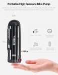 Tiakia Mini Bike Floor Pump with Gauge 220psi High Pressure Compact Bike Pump Aluminum Tire Pump Portable Bicycle Air Pump fits Schrader Presta Valve Hand Pump for Road Mountain Bike Balls