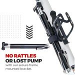 PRO BIKE TOOL Mini Floor Bicycle Pump - Super Fast Tire Inflation - Secure Presta and Schrader Valve Connection - High Pressure Bicycle Pump with Stabilizing Foot Peg for Road and Mountain Bikes
