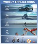 Tire Inflator Portable Air Compressor - 5X Faster 10000mAh Cordless Air Pump for Car Tires, Electric Bike Tire Pump with Digital Pressure Gauge, LED Light for Motorcycle, Bicycle, Ball