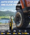 Tire Inflator Portable Air Compressor - 5X Faster 10000mAh Cordless Air Pump for Car Tires, Electric Bike Tire Pump with Digital Pressure Gauge, LED Light for Motorcycle, Bicycle, Ball