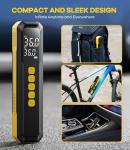 Tire Inflator Portable Air Compressor - 5X Faster 10000mAh Cordless Air Pump for Car Tires, Electric Bike Tire Pump with Digital Pressure Gauge, LED Light for Motorcycle, Bicycle, Ball