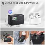 VEEAPE Tiny Pump Mini Bike Tire Pump - Max 120PSI Portable Electric Bicycle Pump - Type-C Rechargeable Battery Air Pump - Bicycle Inflator with Presta and Schrader Valve for E-Bikes & Various Bicycles