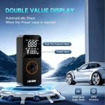 Tire Inflator Portable Air Compressor-Air Pump 20000mAh & 150PSI Cordless Electric for Car, Motorcycle, Bike, Ball, with Tire Gauge Pressure, Dual-Use Type (Black)