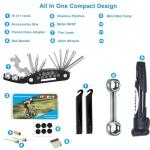 KITBEST 16-in-1 Bike Repair Tool & Mini Pump