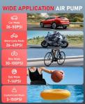 Aneson Tire Inflator Portable Air Compressor, Cordless Air Pump for Car Tire 150PSI, Battery & 12V DC, Electric Bike Pump with Pressure Gauge, Auto Shutoff, for Bicycle, Ball, Motorcycle Accessories
