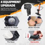 Bike Floor Pump, Bikes Pump with Gauge,Bicycle Air Pump with High Pressure 160 Psi, Bike Tire Pumps with Presta Schrader Valves, Bicycle Air Pump with Gauge, Fits Road Bikes MTB E-Bike, Ball (Orange)