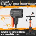 Bike Floor Pump, Bikes Pump with Gauge,Bicycle Air Pump with High Pressure 160 Psi, Bike Tire Pumps with Presta Schrader Valves, Bicycle Air Pump with Gauge, Fits Road Bikes MTB E-Bike, Ball (Orange)