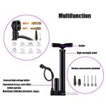 VIMILOLO Bicycle Pump, Bike Floor Pump Inflator for Presta and Schrader Valve Portable Tire Pumps for Ball Bike Pumps