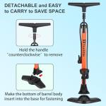 TOOLITIN High Pressure Bicycle Pump with Gauge