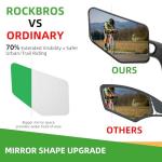 ROCKBROS Bike Mirror Handlebar Mount Bar End Mirror, 360° Adjustable Bicycle Mirrors for Handlebars, HD Automotive Grade Glass, Scratch-Resistant for E-Bike, MTB, and Electric Bicycles Left