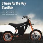 Electric-Dirt-Bike Teens Adults - 48V 21AH Electric-Bike 14"/12" Fat Tire Off Road E-Bike High Torque Mini E Bicycle Motorcycle Dirt Bike - UL Certificate