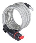 Schwinn Bike Cable Lock with Keys, 6 ft x 12 mm, Black & Silver, Durable Steel, Protective Vinyl Cover, Carrying Bracket for Transport, Anti Theft Protection, Bike Lock Cable for Security