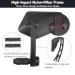 DRCKHROS 1 Pair Bike Mirror Handlebar end Mount Bicycle Mirrors E-Bike Mirrors, HD Glass Convex Mirror, Rotatable And Adjustable Wide Angle Rear View Shockproof Mirrors,Safe Cycling Bike Accessories.