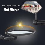 DRCKHROS 1 Pair Bike Mirror Handlebar end Mount Bicycle Mirrors E-Bike Mirrors, HD Glass Convex Mirror, Rotatable And Adjustable Wide Angle Rear View Shockproof Mirrors,Safe Cycling Bike Accessories.