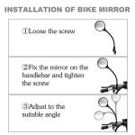 ROYOR Bike Mirrors for Handlebars Rearview Mirror - Bicycle Mirrors for Handlebars, 360° Adjustable Rotatable Bicycle Mirror for Electric Bike, Mountain Bike and Road Bike